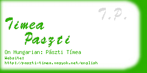 timea paszti business card